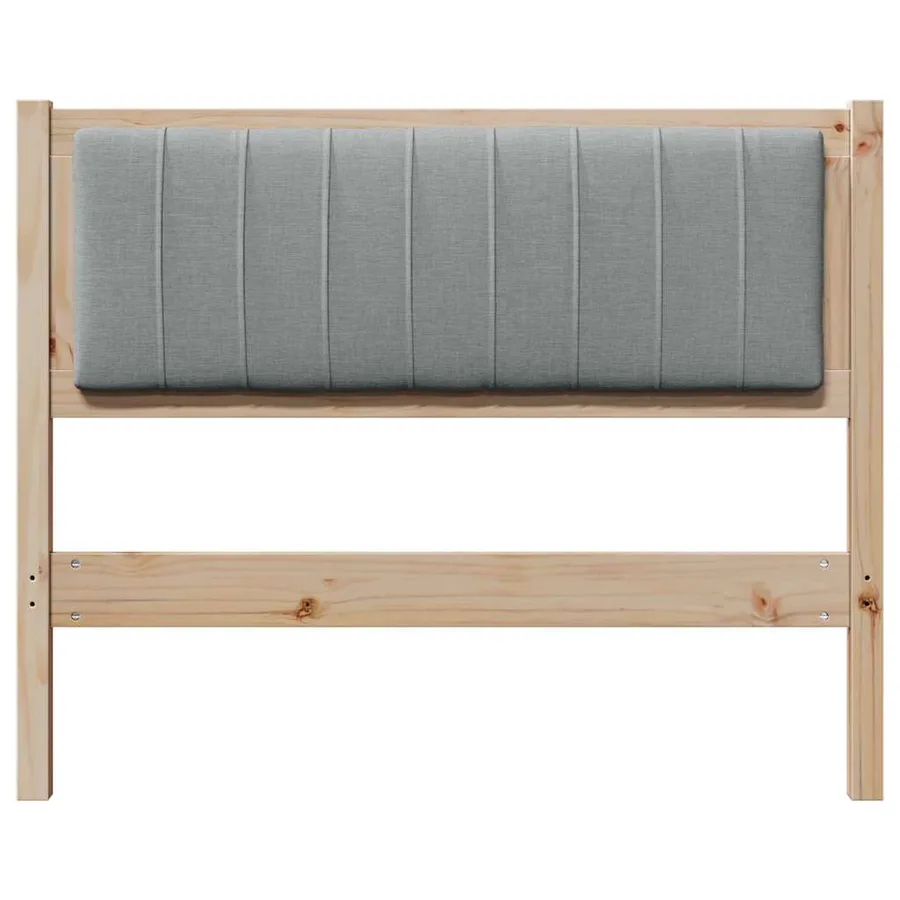 Tête de lit capitonnée Gris clair 100 cm Pin massif - 4