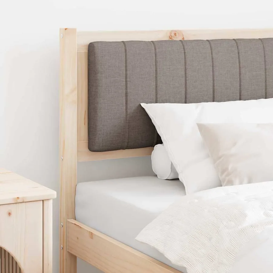 Tête de lit capitonnée avec tête de lit Marron 90 cm Pin massif
