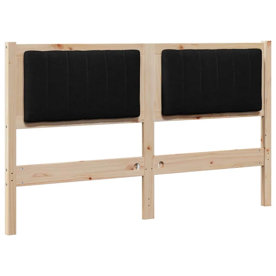 Tête de lit capitonnée Marron 140 cm Pin massif - 2