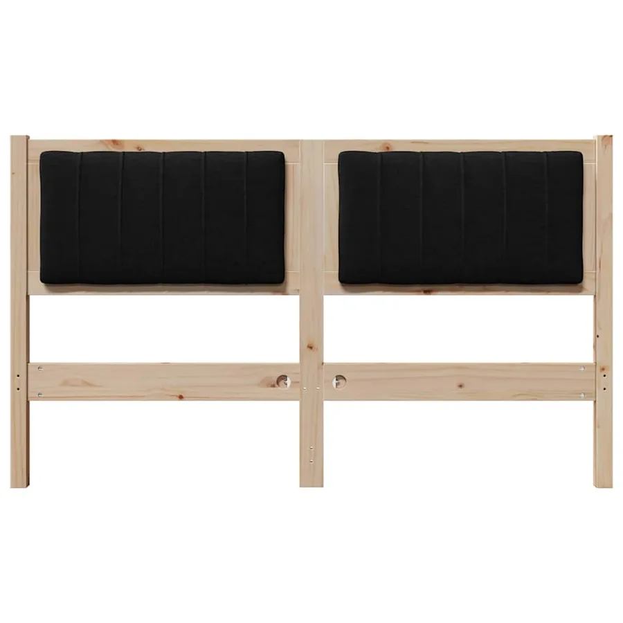 Tête de lit capitonnée Marron 140 cm Pin massif - 4