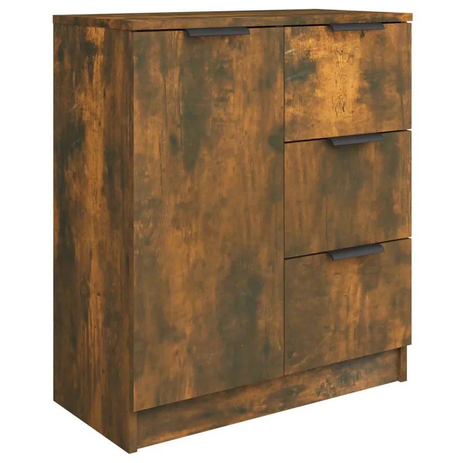 Buffets 2 pcs Chêne fumé 60x30x70 cm Bois d'ingénierie - 5