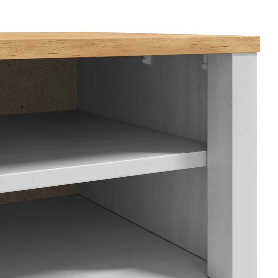 Banc de couloir FLORO Blanc 115 x 40 x 45 cm Bois de Pin Massif - 9