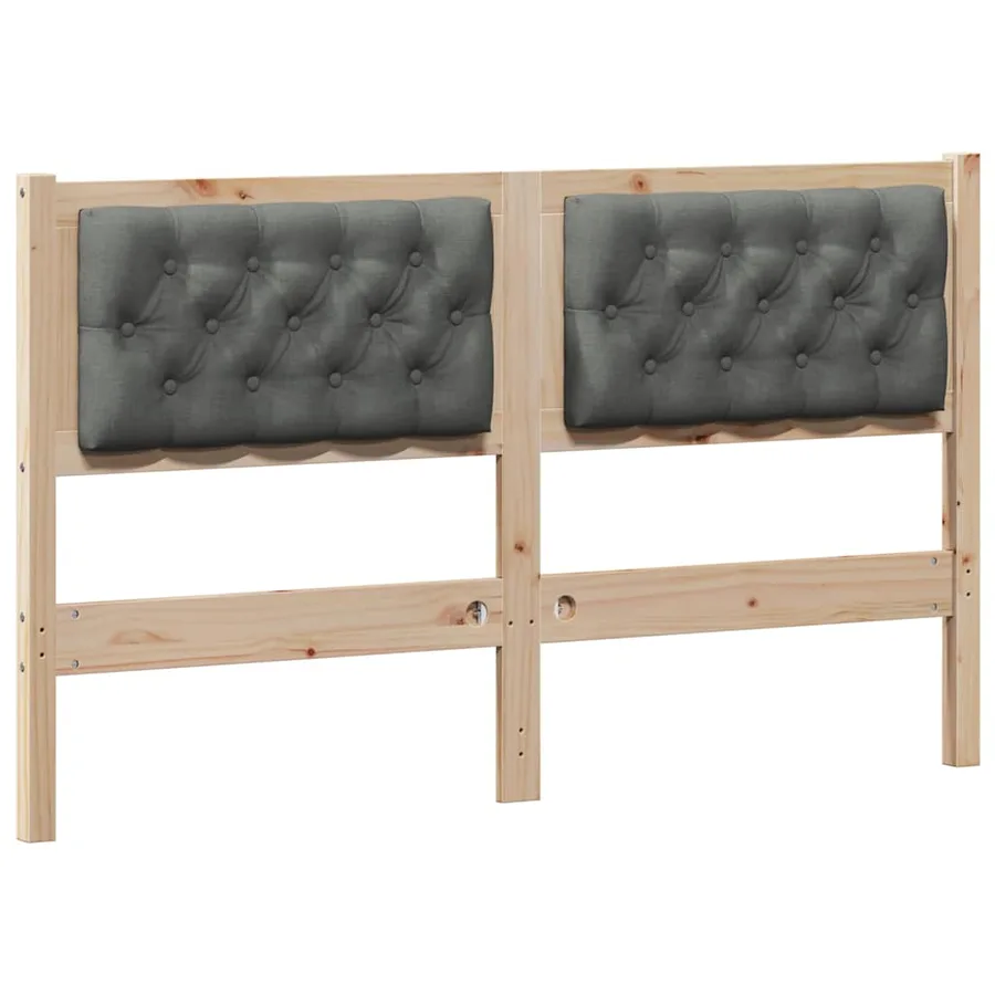 Tête de lit marron et gris foncé 150 cm Bois massif en pin - 2
