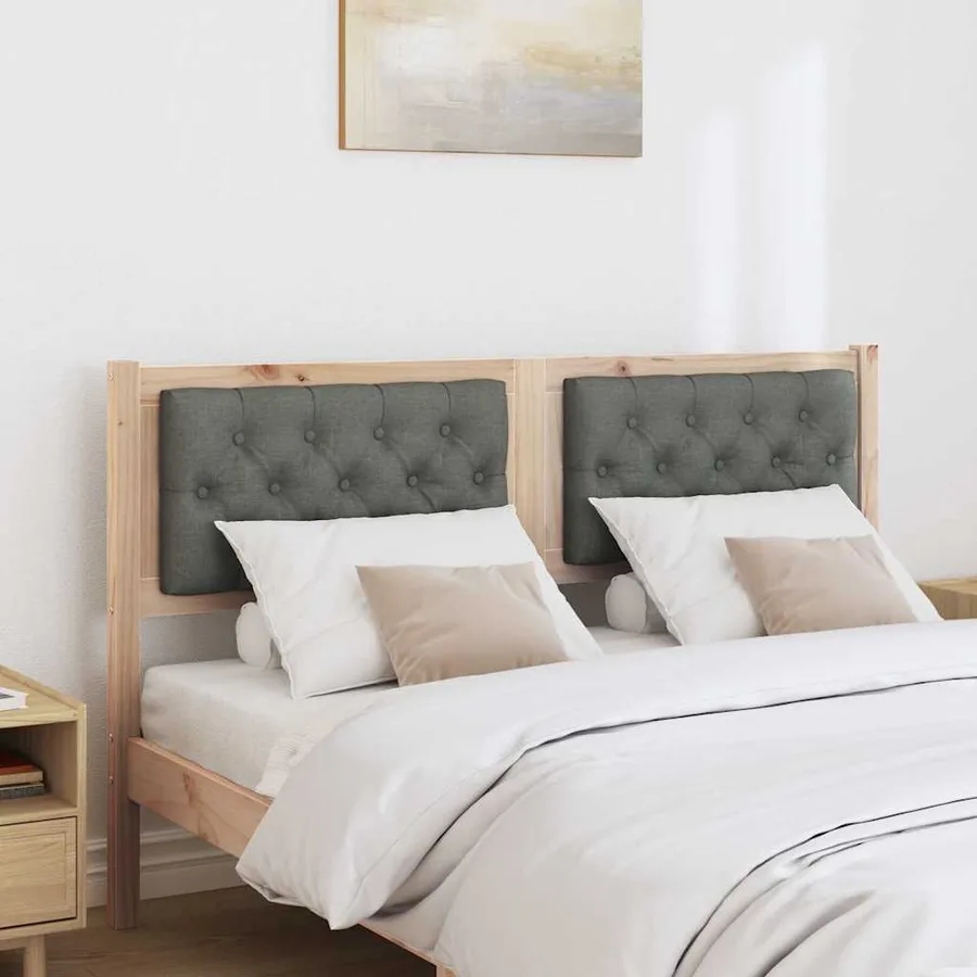 Tête de lit marron et gris foncé 150 cm Bois massif en pin - 3