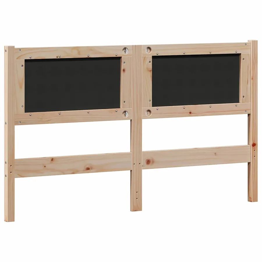 Tête de lit marron et gris foncé 150 cm Bois massif en pin - 6