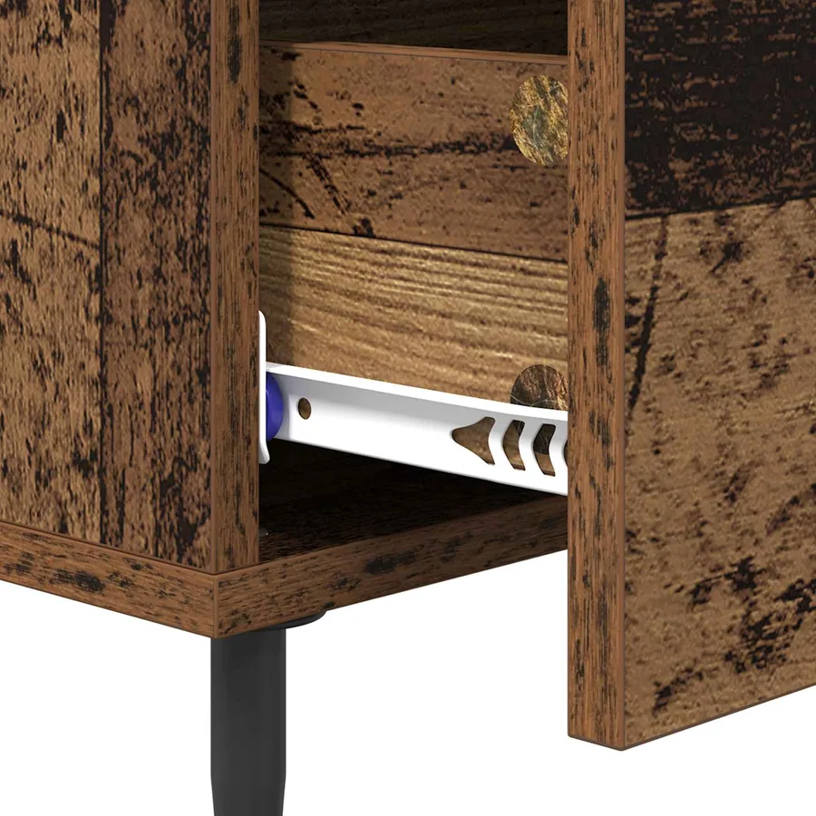 Cabinet de chevet Bois ancien 40 x 40 x 66 cm Bois d'ingénierie - 9