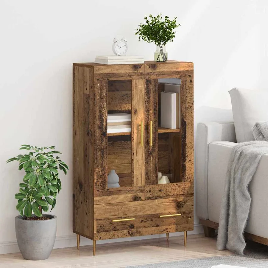 Haut Armoire avec tiroir Bois Ancien 69,5 x 31 x 115 cm - 4