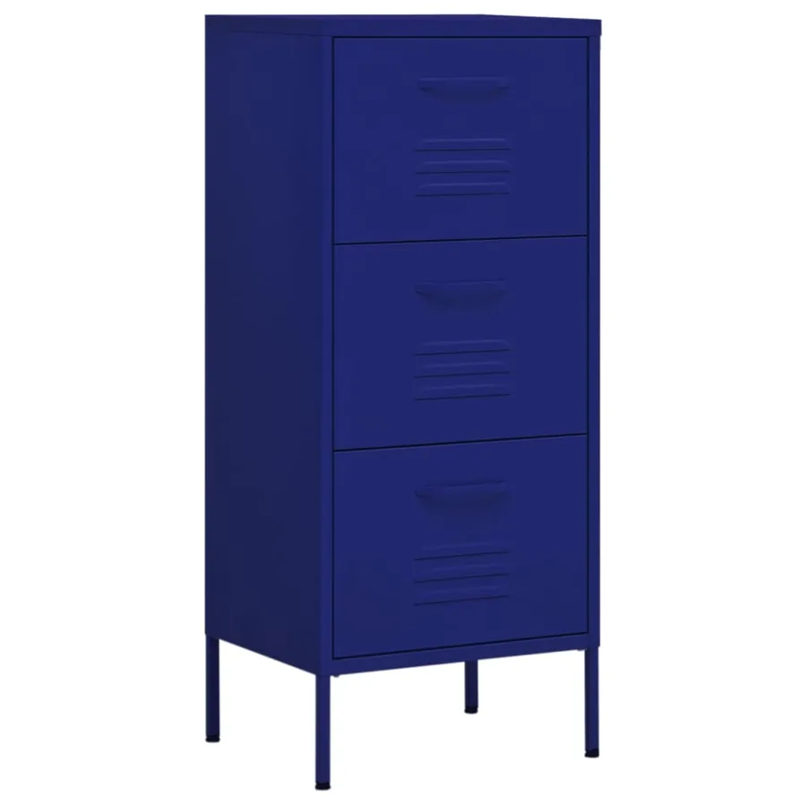 Armoire de rangement Bleu marine 42,5x35x101,5 cm Acier - 2