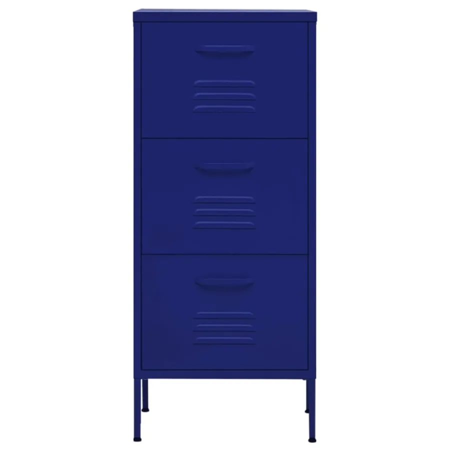 Armoire de rangement Bleu marine 42,5x35x101,5 cm Acier - 3