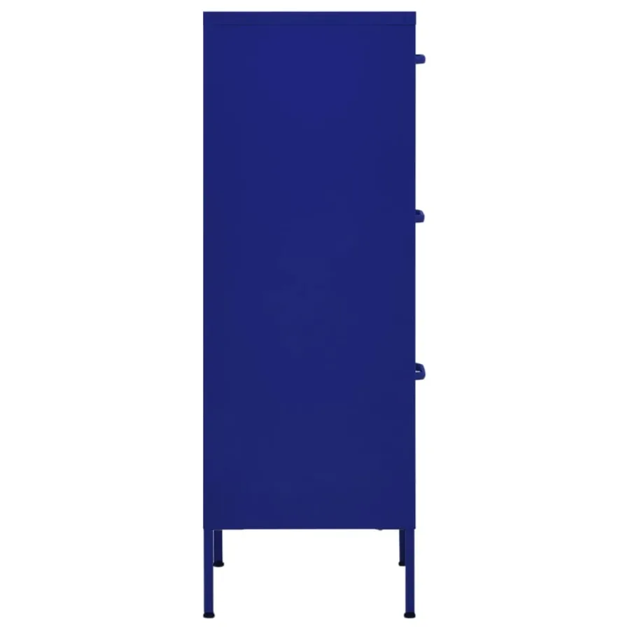 Armoire de rangement Bleu marine 42,5x35x101,5 cm Acier - 4