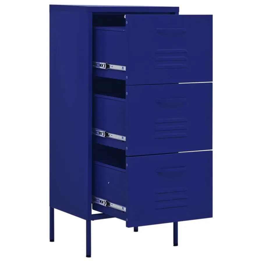 Armoire de rangement Bleu marine 42,5x35x101,5 cm Acier - 6
