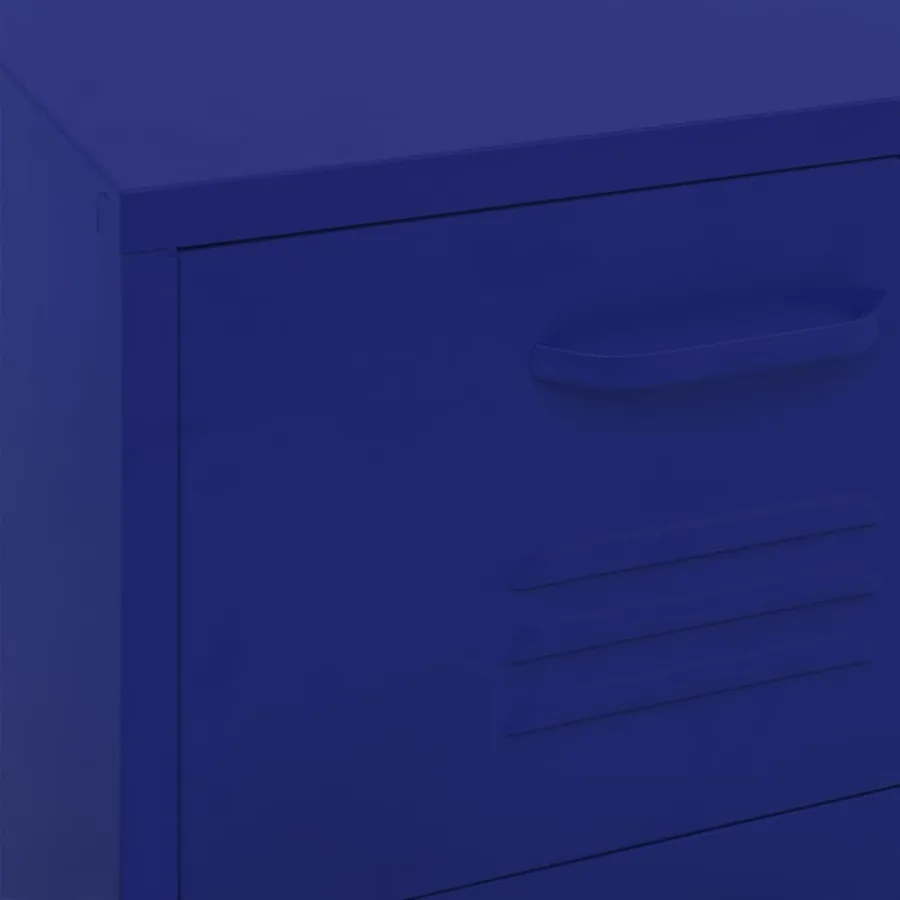 Armoire de rangement Bleu marine 42,5x35x101,5 cm Acier - 8