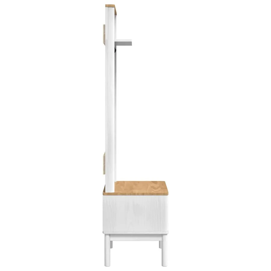 Meuble de couloir avec étagère FLORO Blanc 50 x 40 x 158 cm - 6
