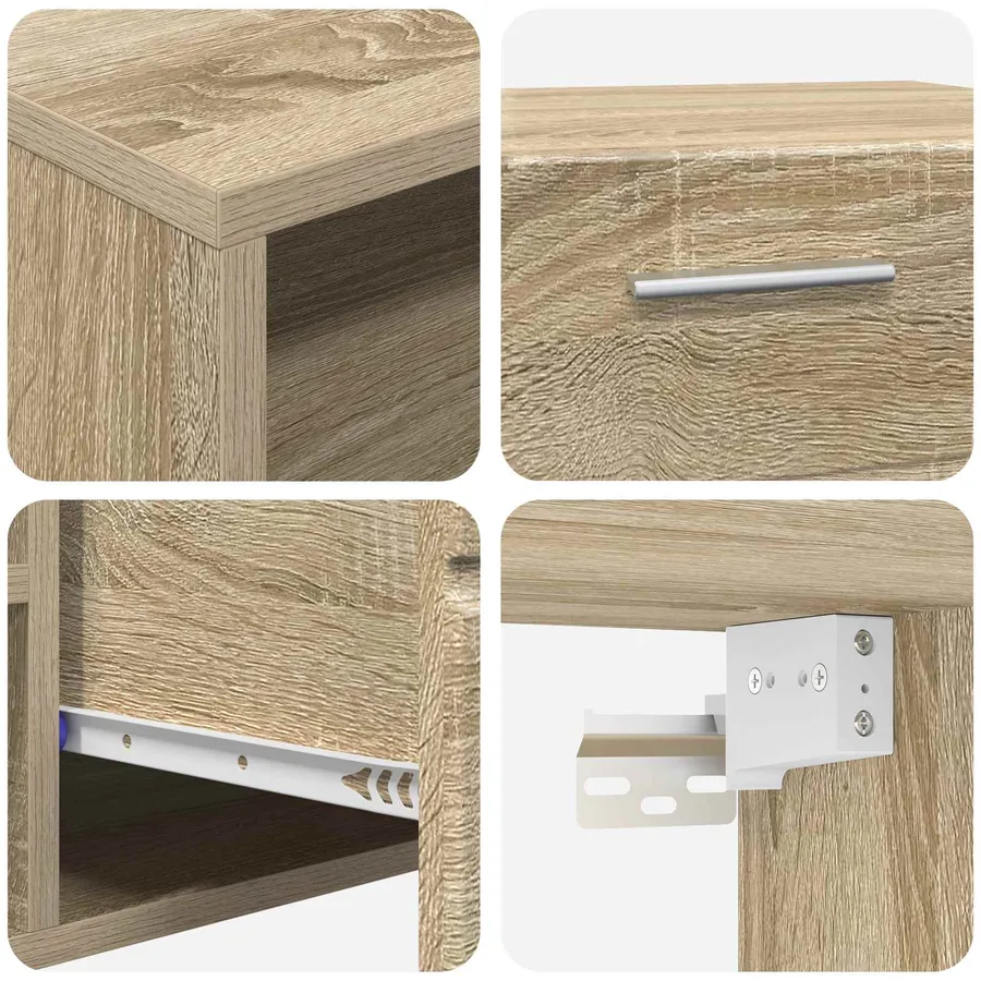 Cabinet en Bois avec tiroir Chêne Sonoma 100,5 x 39 x 30 cm - 10