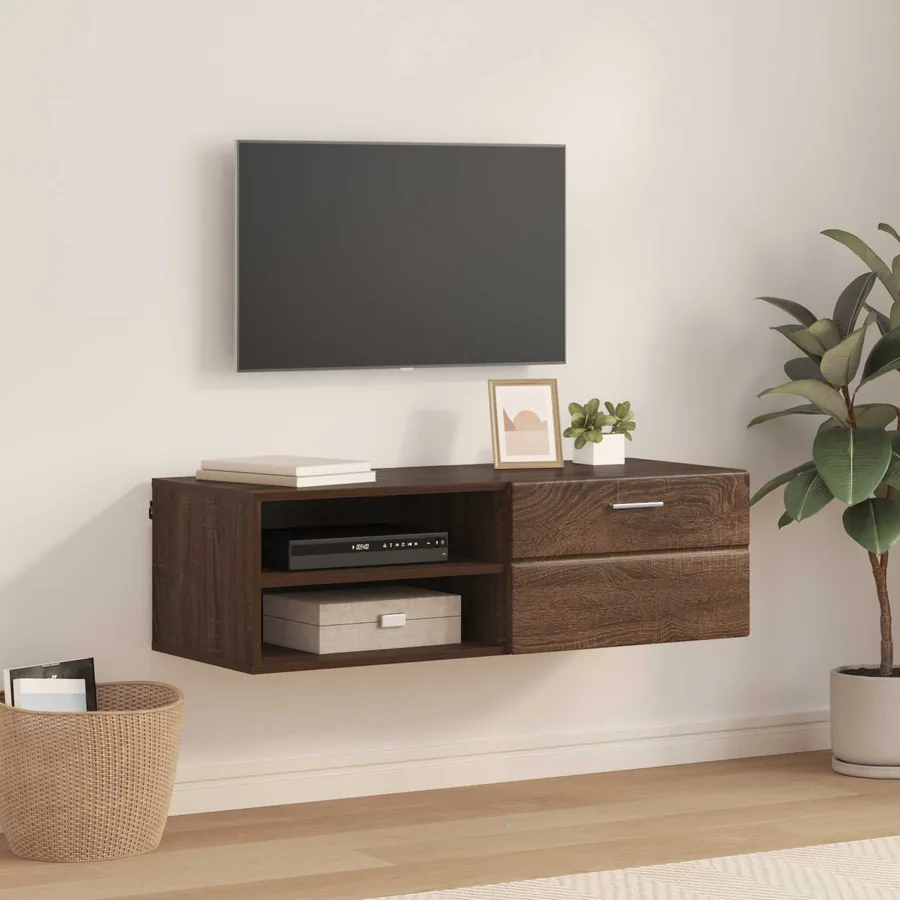 Cabinet en Bois Chêne brun 100,5 x 39 x 30 cm Bois d'ingénierie