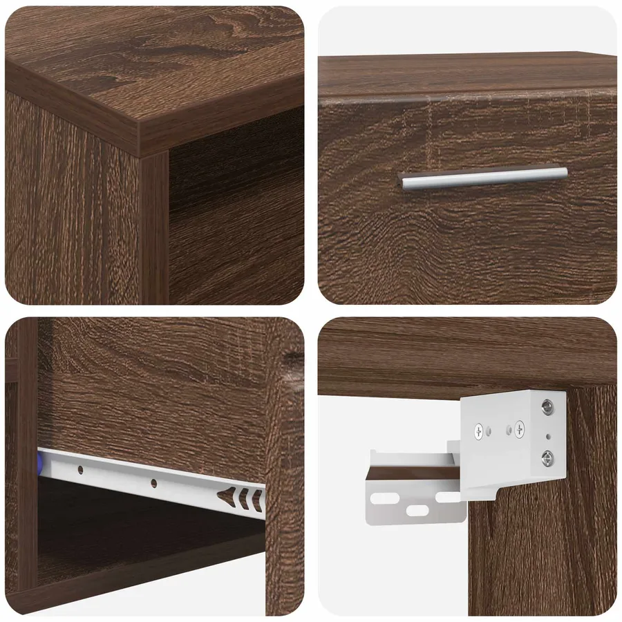 Cabinet en Bois Chêne brun 100,5 x 39 x 30 cm Bois d'ingénierie - 10