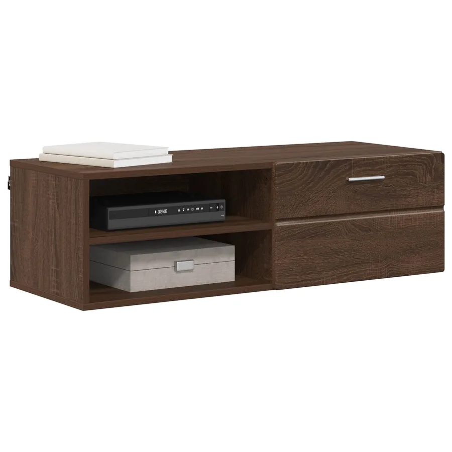Cabinet en Bois Chêne brun 100,5 x 39 x 30 cm Bois d'ingénierie - 3