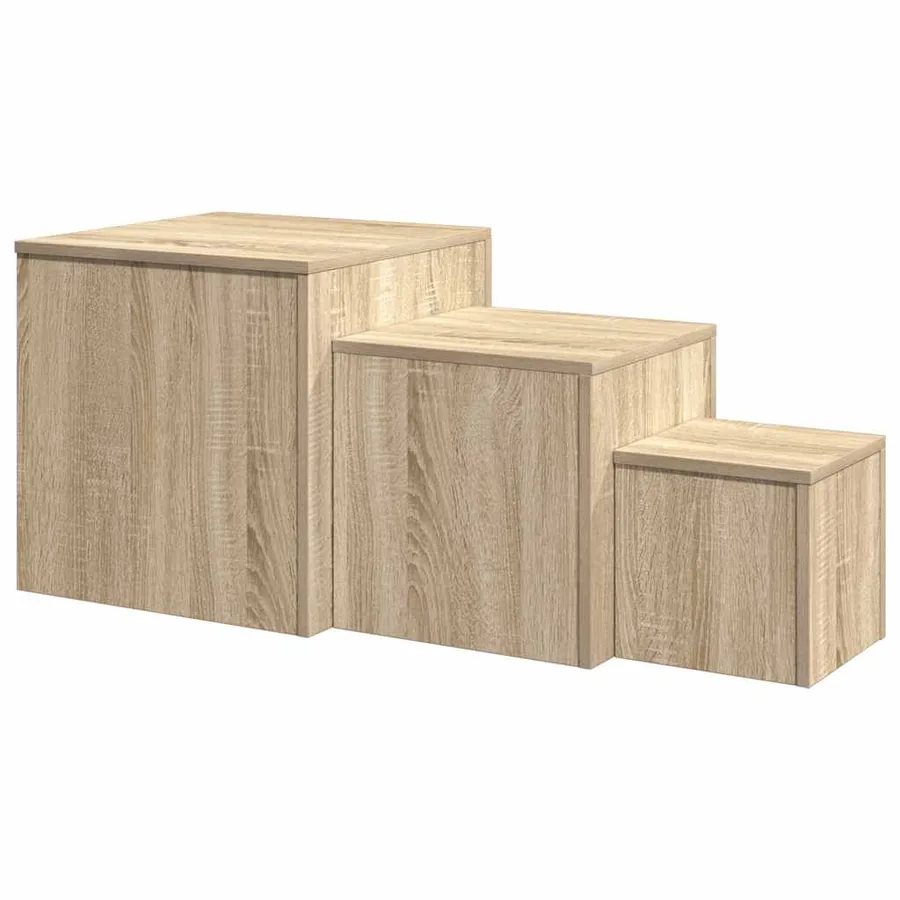 Tables d'appoint 3 pcs Chêne Sonoma Aggloméré - 6