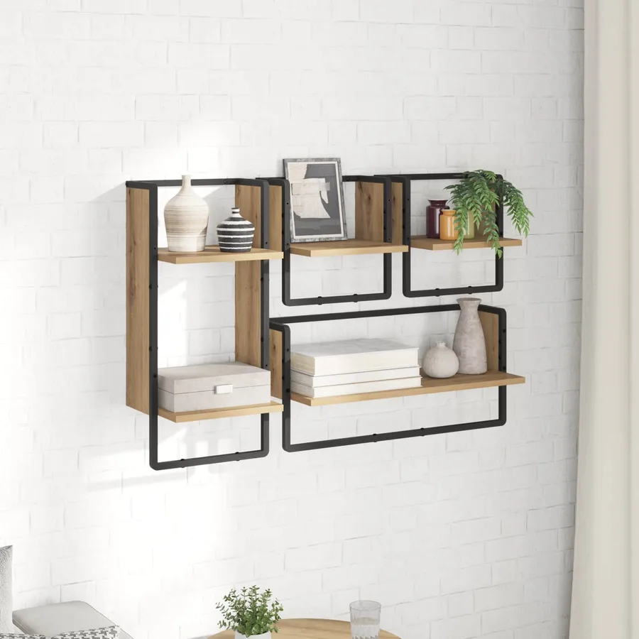 Ensemble d'étagères murales Montage mural 4 pcs Chêne artisanal - 4