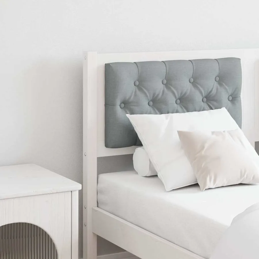 Tête de lit Autre Blanc et gris clair 140 cm Bois massif en pin