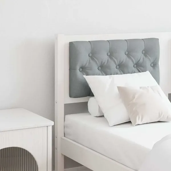 Tête de lit Autre Blanc et gris clair 140 cm Bois massif en pin