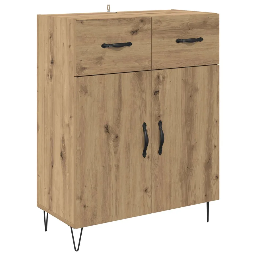 Buffet Chêne artisanal 69,5 x 34 x 90 cm Bois d'ingénierie - 2