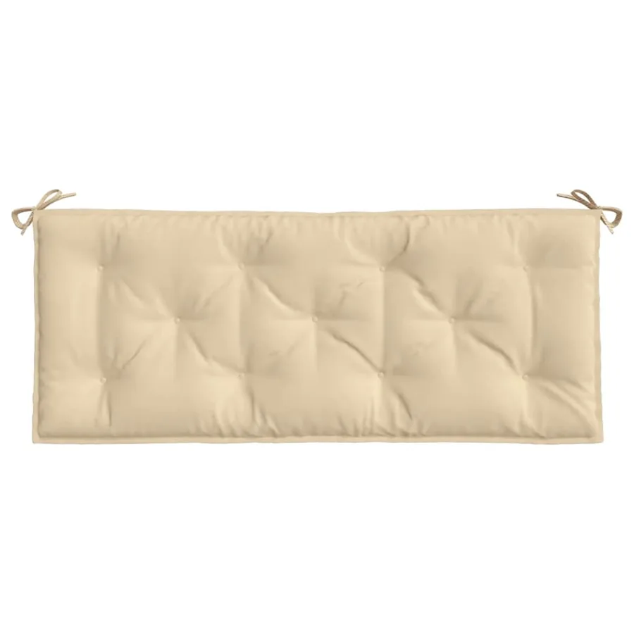 Coussins de banc jardin lot de 2 beige 120x50x7 cm tissu Oxford - 5