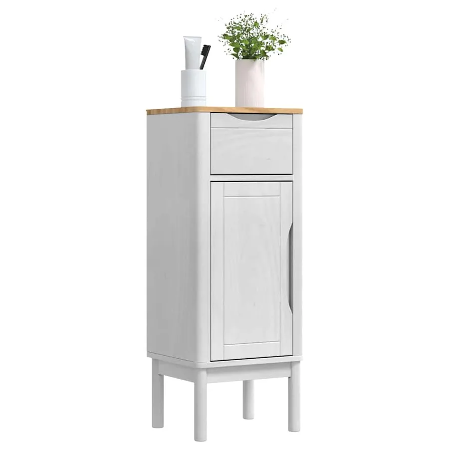 Armoire de salle de bain avec porte FLORO Blanc 35 x 30 x 90 cm - 3