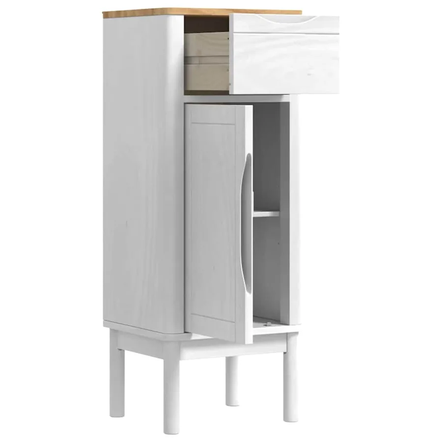 Armoire de salle de bain avec porte FLORO Blanc 35 x 30 x 90 cm - 5