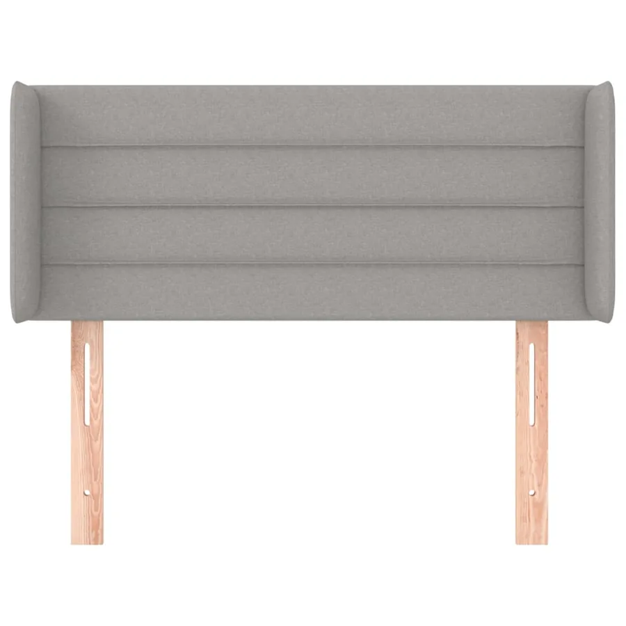 Tête de lit avec oreilles Gris clair 103x16x78/88 cm Tissu - 3