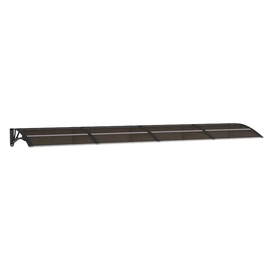 Auvent de porte Noir 350x75 cm Polycarbonate - 2