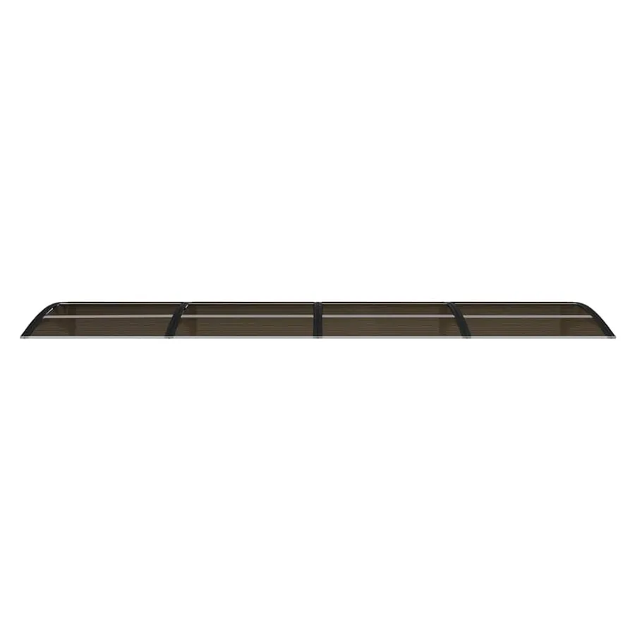 Auvent de porte Noir 350x75 cm Polycarbonate - 3