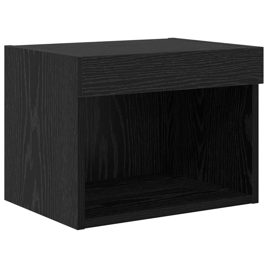 Unités murales TV avec LED 5 pcs Chêne noir Bois d'ingénierie - 6