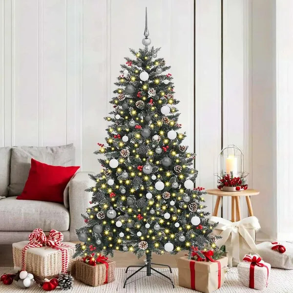 Sapin de Noël artificiel Vert 180 cm PVC, plastique et acier