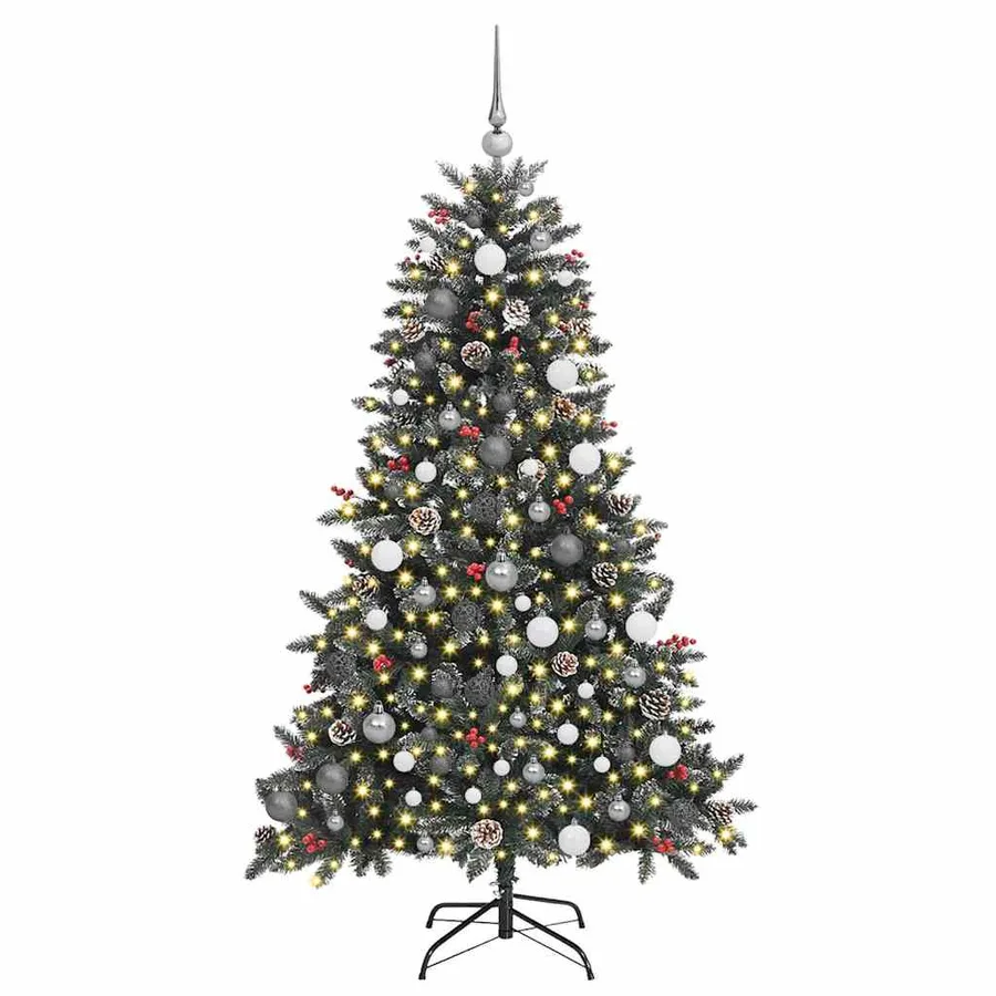 Sapin de Noël artificiel Vert 180 cm PVC, plastique et acier - 3