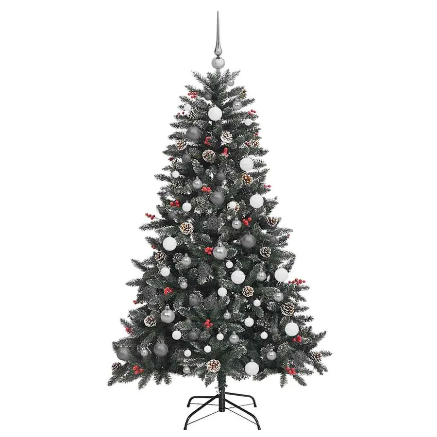 Sapin de Noël artificiel Vert 180 cm PVC, plastique et acier - 5
