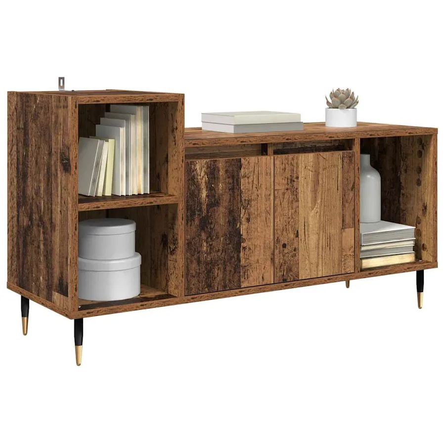 Meuble TV Bois Ancien 100 x 35 x 55 cm Bois d'ingénierie - 3