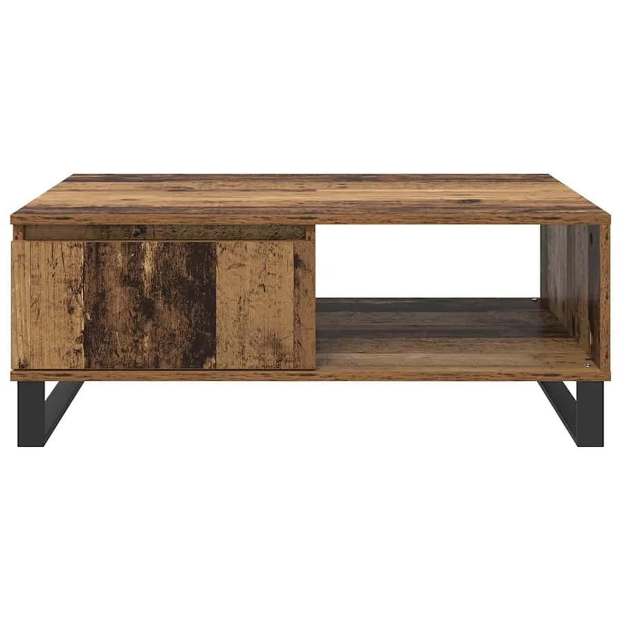 Table basse Bois Ancien 90 x 60 x 35 cm Bois d'ingénierie - 6