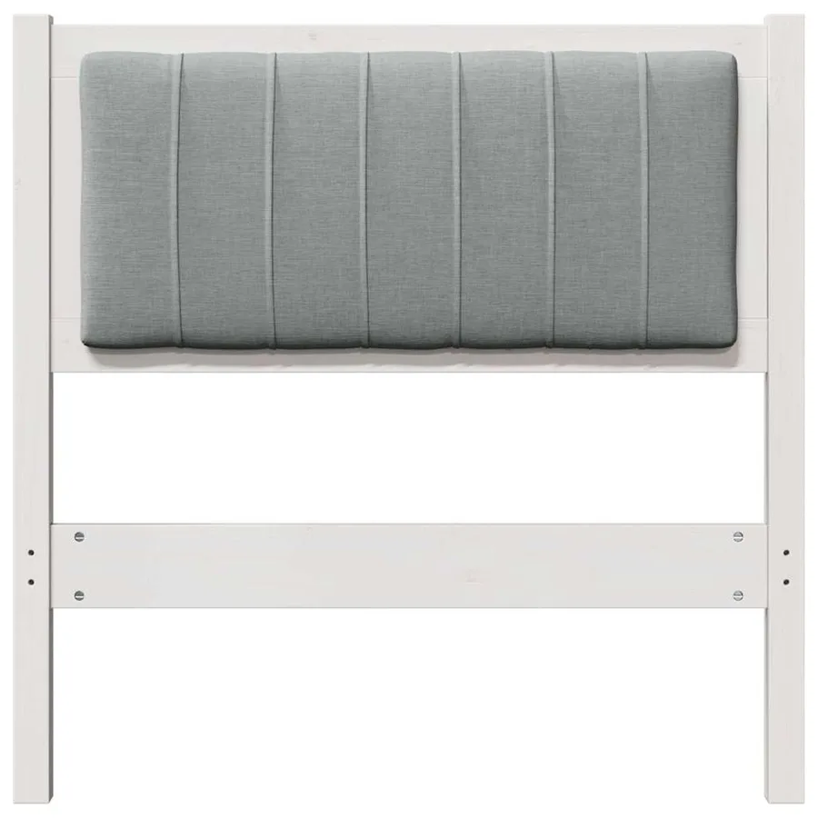 Tête de lit capitonnée avec tête de lit Blanc 80 cm Pin massif - 4