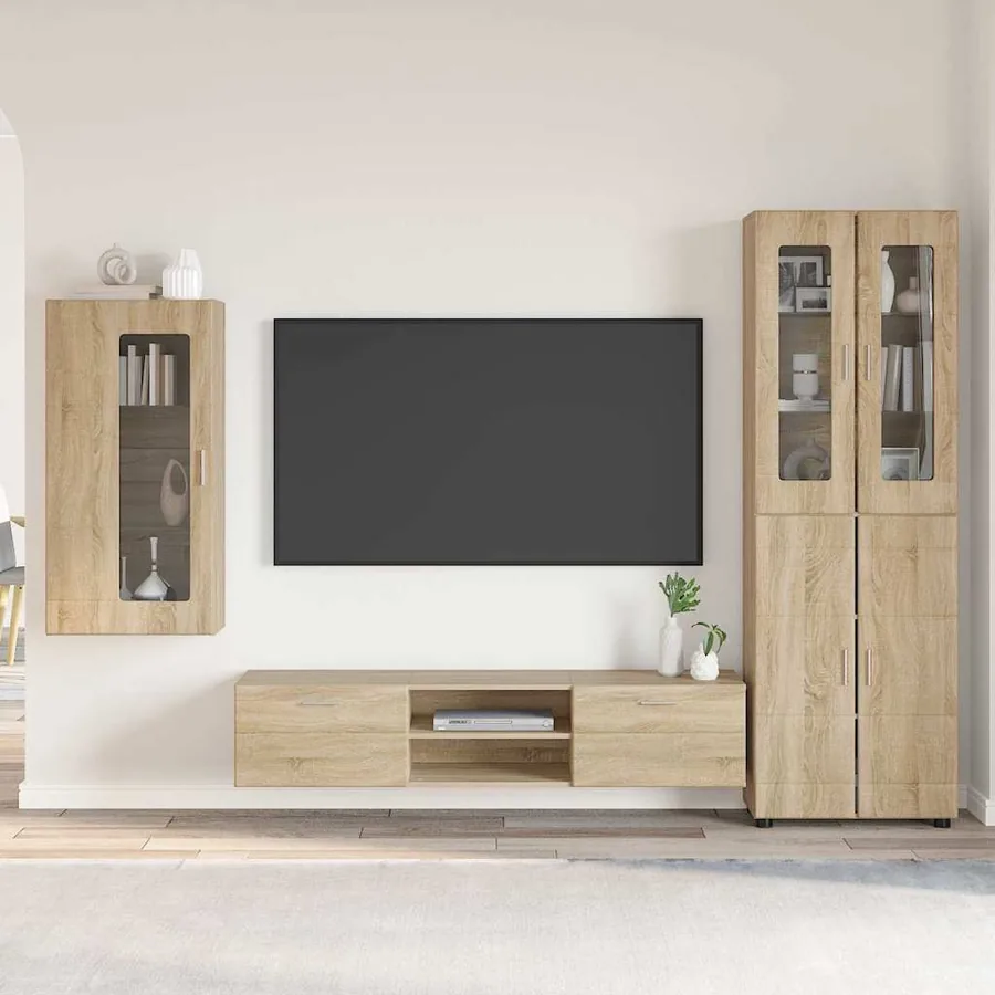 Ensemble meuble TV FLORIN 3 pcs Chêne Sonoma Bois d'ingénierie