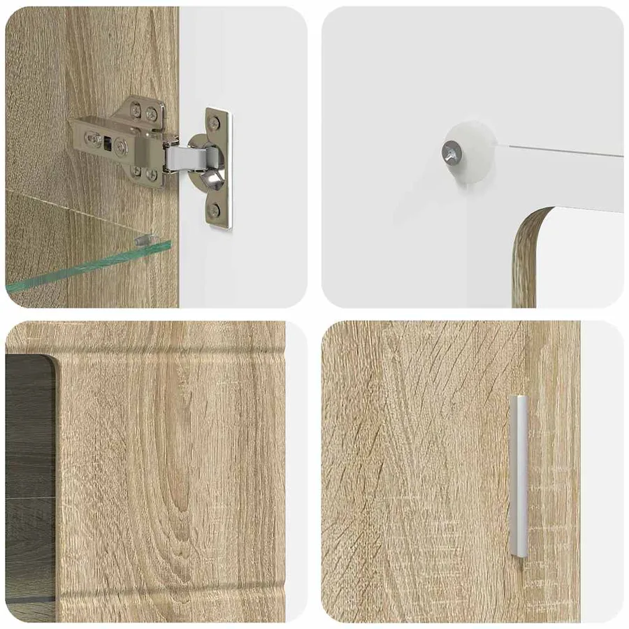Ensemble meuble TV FLORIN 3 pcs Chêne Sonoma Bois d'ingénierie - 11