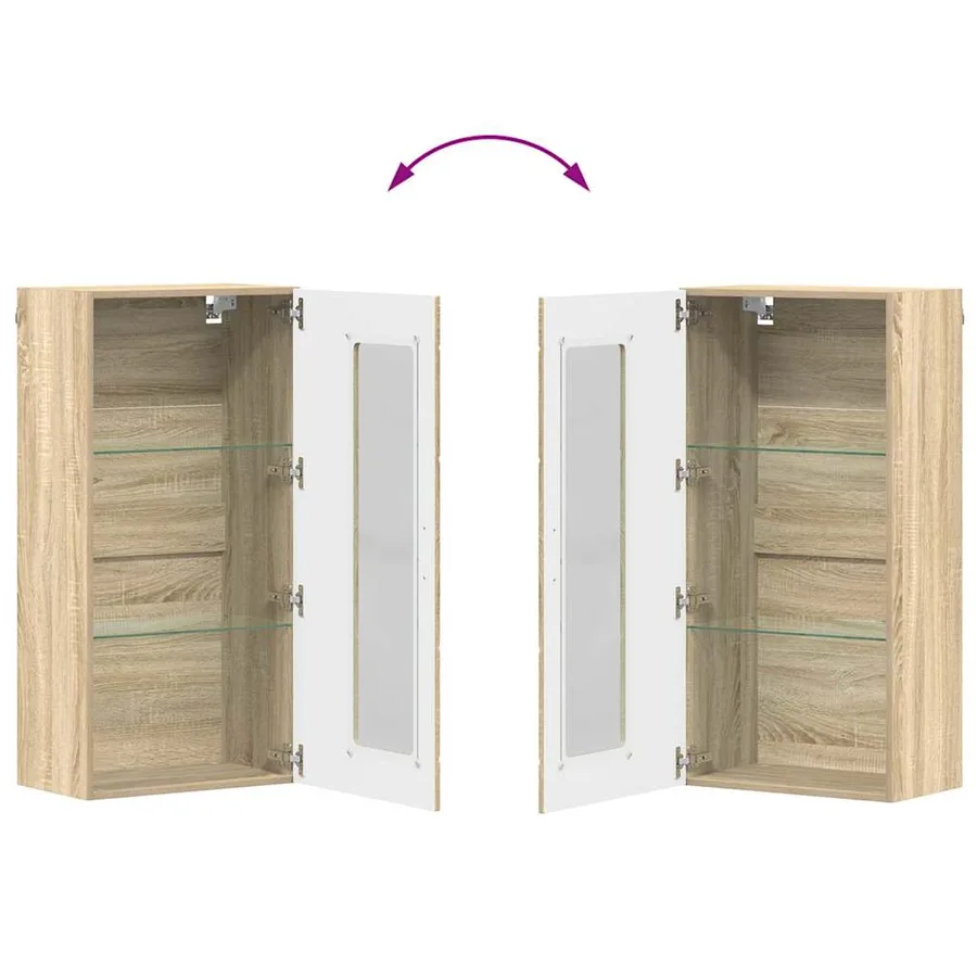 Ensemble meuble TV FLORIN 3 pcs Chêne Sonoma Bois d'ingénierie - 14