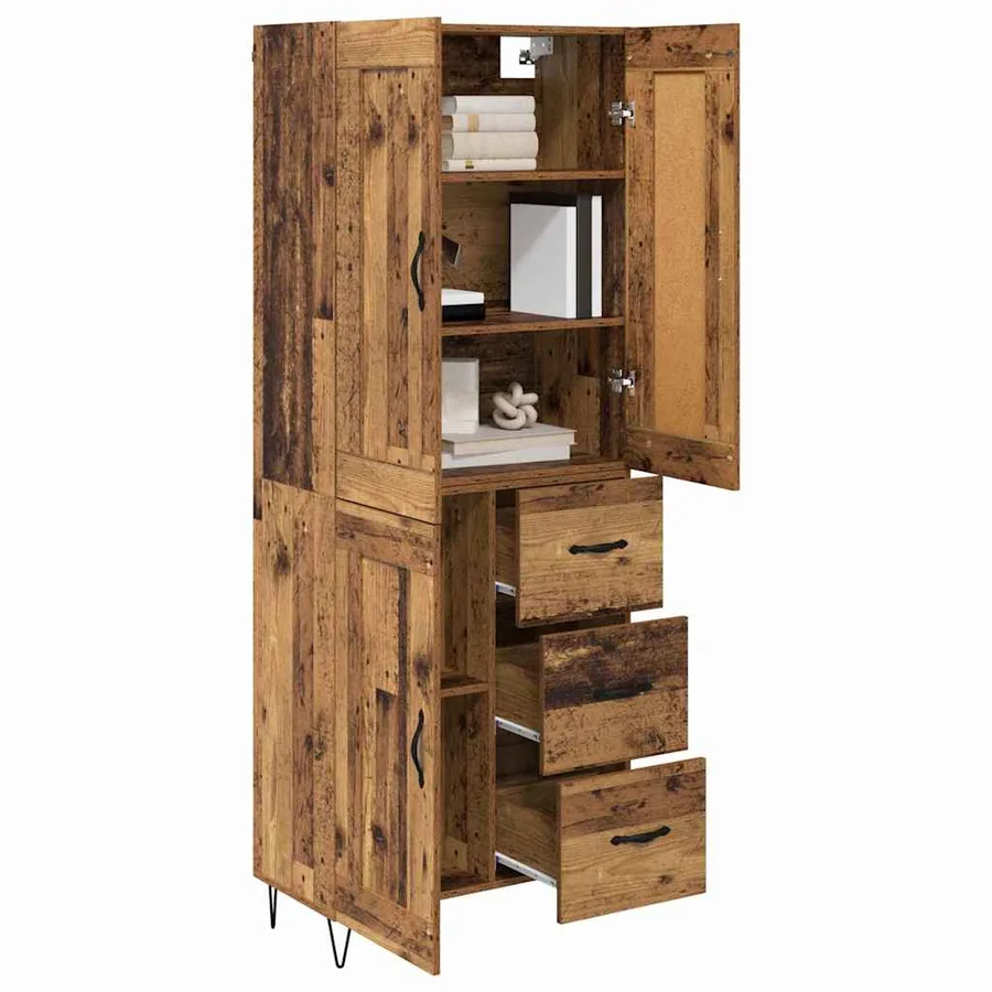 Haut Armoire Bois Ancien 69,5 x 34 x 180 cm Bois d'ingénierie - 3