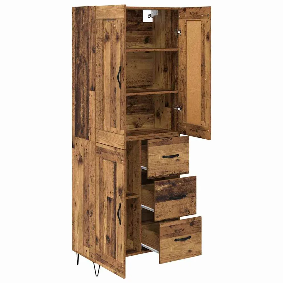 Haut Armoire Bois Ancien 69,5 x 34 x 180 cm Bois d'ingénierie - 5