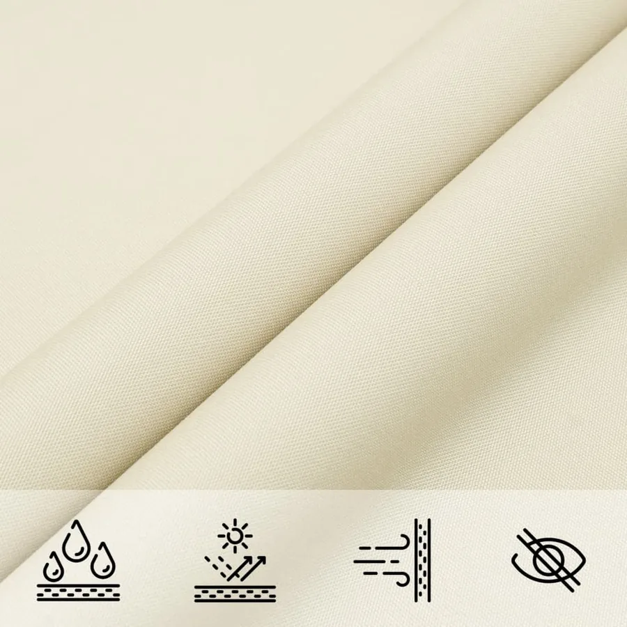 Voile de parasol tissu oxford rectangulaire 2x4,5 m crème - 8