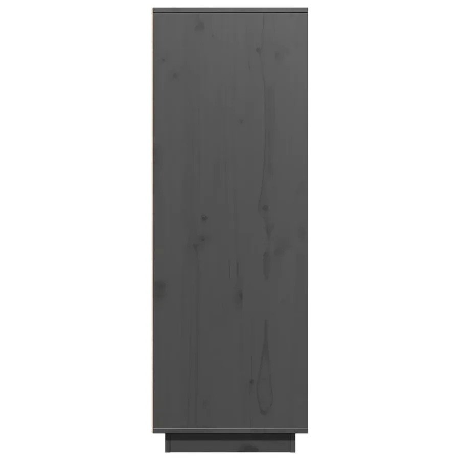 Buffet haut Gris 60x40x116,5 cm Bois massif de pin - 6