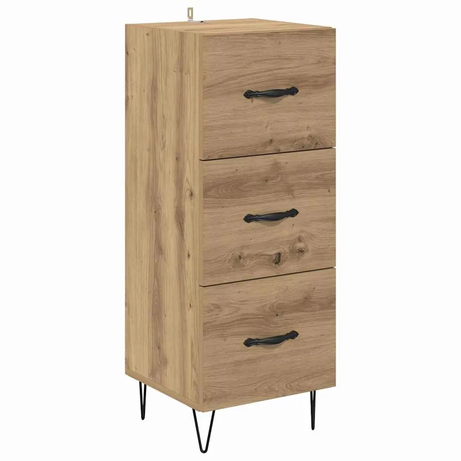 Haut Armoire Chêne artisanal 34,5 x 34 x 90 cm - 6
