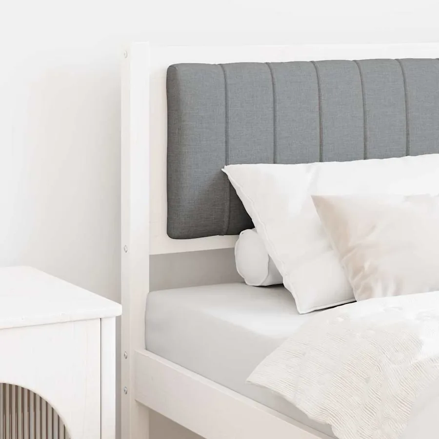 Tête de lit capitonnée avec tête de lit Blanc 75 cm Pin massif