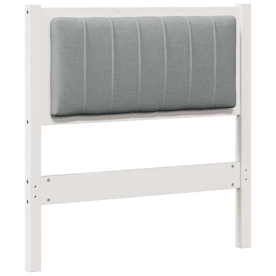 Tête de lit capitonnée avec tête de lit Blanc 75 cm Pin massif - 2