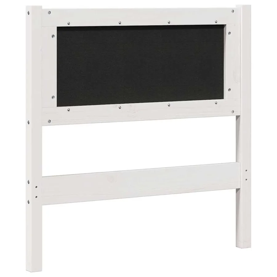 Tête de lit capitonnée avec tête de lit Blanc 75 cm Pin massif - 6